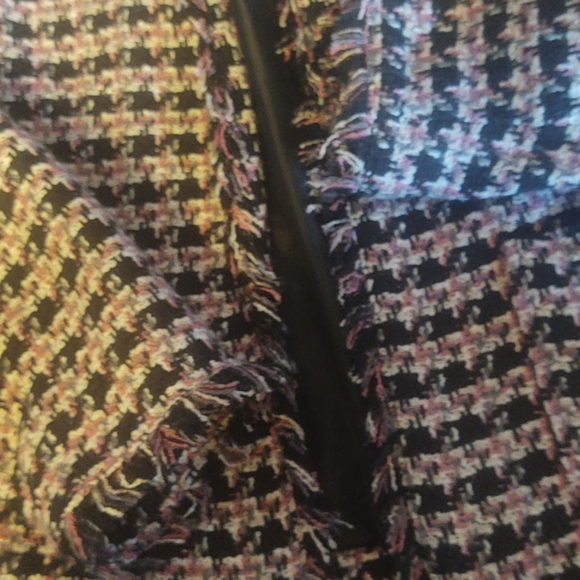 Fringe sleeves tweed blazer jacket size 10 - Picture 3 of 7